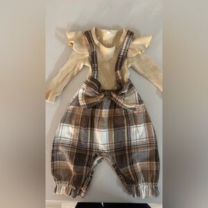 Charming Plaid Kids Overalls with Suspenders